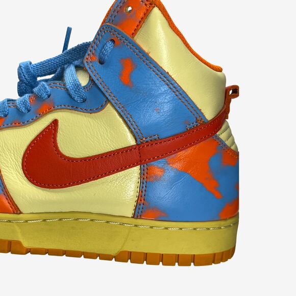 Nike Dunk High DD9404-800 Mineral Orange Blue Void Men’s Size 9 Wear and Tear - Picture 4 of 12